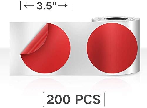 200 парчиња лента за обележување на подот во форма на подот црвена 3.5 и 200 парчиња точка во форма на подови, ознака за означување сина