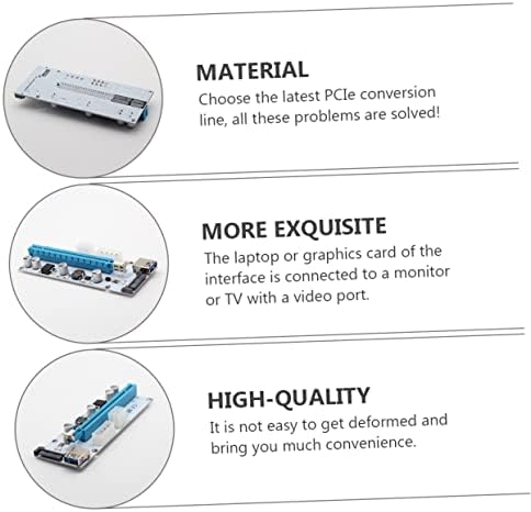 Solustre 6 поставува PCI-E Riser картичка за продолжување на картичката Адаптер Компјутер Адаптер PCI- E 1x до 16x Riser PCI- E Extender