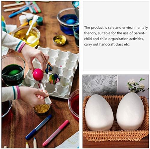MagicLulu деца играчки деца моделираат глина 4 парчиња бела јајце велигденска пена јајце сликарство јајце за пролет Велигденски