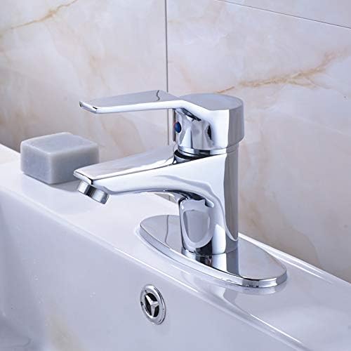 Чен кујна чешма бања суета мијалник за мијалник месинг хром, кратки сливови миксери миксер, палуба, поставена една дупка