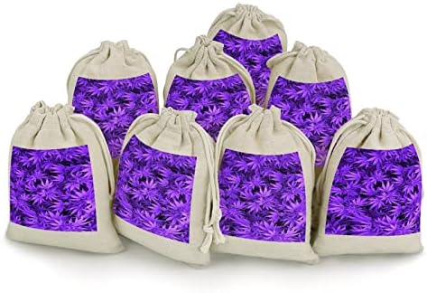 Виолетови Врвки За Влечење Лисја Торби За Складирање Торбички За Подароци За Бонбони За Повеќекратна Употреба Преклоплив И Компактен
