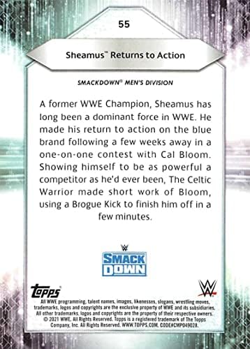 2021 Топс WWE 55 картичка за тргување со борење Sheamus