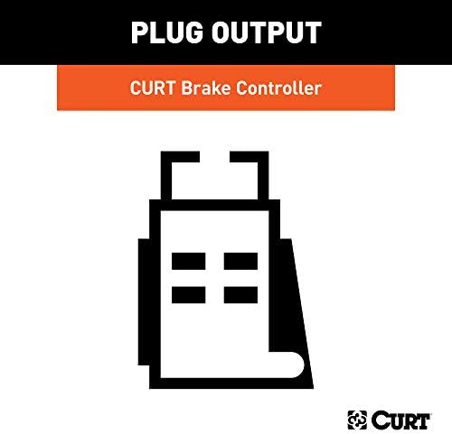 Curt 51373 Брз приклучок Електричен приклучок Контролер за сопирачки за жици за жици, изберете Форд Ф-2550, Ф-350, Ф-450, Ф-550 Супер должност,