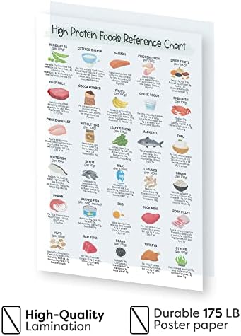 16х24 Високопротеинска Храна Референтна Табела Постер-НЕРАМНА; Здрава Нутриционистичка Исхрана Ѕидна Уметност; Табела За Здрава