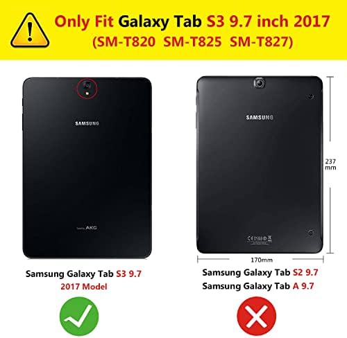 Случај За Samsung Galaxy Tab S3 9,7 инчи 2017 ,360 Степен Ротирачки Држач Целосен Заштитен Капак, Со Пенкало За Игла, Филм На Екранот