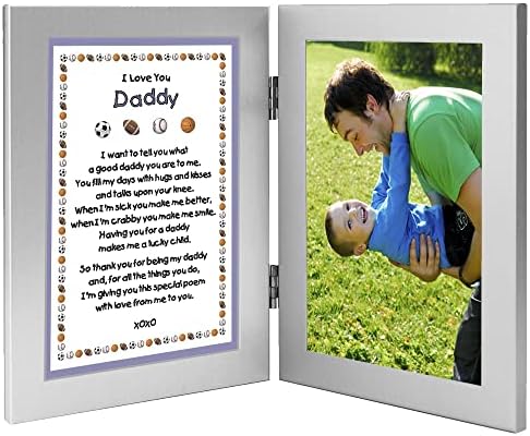 Поетски Подароци Тато Подарок Од Син, Спортска Тематика За Денот на Таткото, Додадете 4х6 Инчи Фотографија