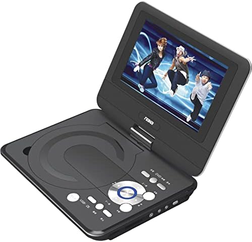 Naxa Electronics NPD-952 9-инчен TFT LCD Swivel Screen Protable DVD плеер со USB/SD/MMC влезови