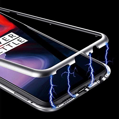 Активна Опрема Куќа Вграден Магнет Случај За OnePlus 6 Јасно Калено Стакло