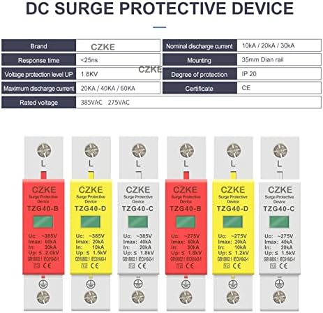 NDJQY AC SPD 1P 40KA House Surge Protector Заштитна заштита на уредот со низок напон Arrester 275V 385V