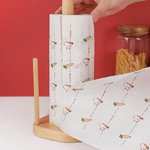 Упкох сончоглед декор декор дрвен држач за хартија за хартија рустикален држач за хартија хартија држач за стопирање стои за хартија за крпи за хартија вертикални