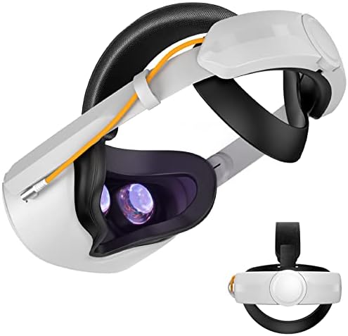 Временска лента за глава на Vivaforte со батерии за Oculus Quest 2, 6000mAh Extend 4hrs Playtime Fast Charging VR Power, Подобрена