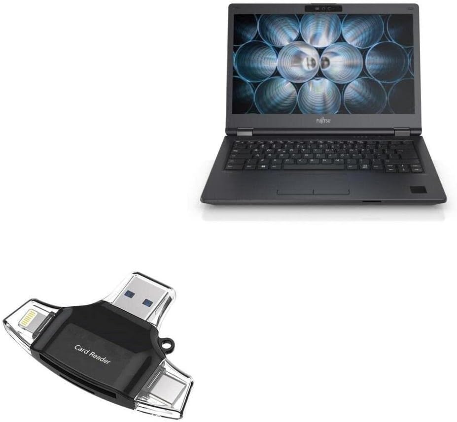 Boxwave Smart Gadget Компатибилен Со Fujitsu LifeBook E4411-AllReader Sd Читач На Картички, Microsd Читач НА Картички SD Компактен USB