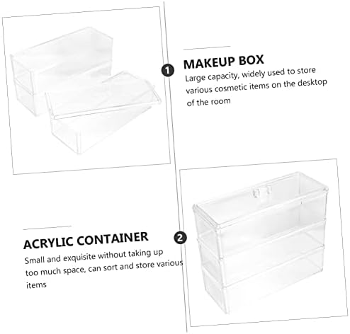 Кабилок 1pc Кутија Трислојна Кутија За Складирање Јасни Пластични Контејнери Мала Пластична Кутија За Складирање Кутија За Организатор