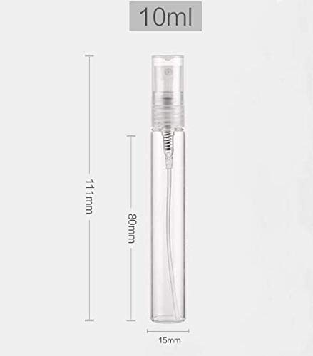 Woiwo 10 парчиња мини чисто стакло шише атомизатор за полнење на парфем празен примерок шише за патна забава