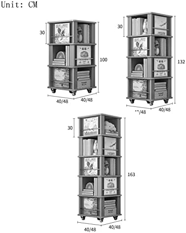Таимоуи ротирачки полици за книги за списанија со тркала весници за решетки за решетки за складирање на решетки за складирање