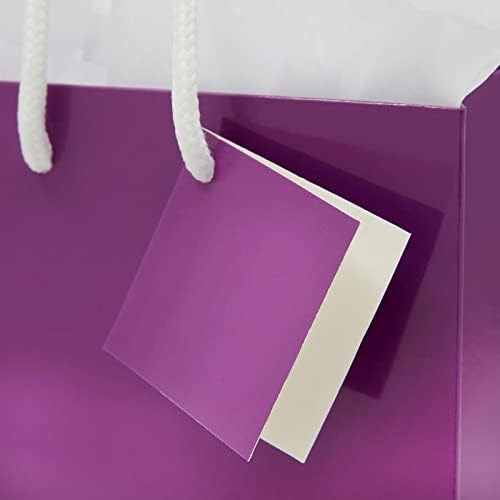 СИНА панда 20 Спакувајте Мали Виолетови Хартиени Кеси За Подароци Со Рачки, Хартија Од Бело Ткиво и Висечки Ознаки