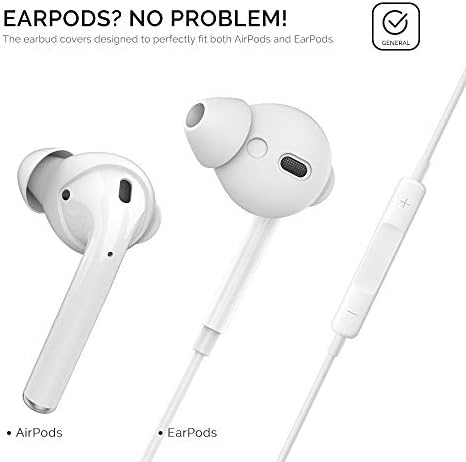 AHASTYLE 4 Парови Airpods Ушни Совети Силиконски Слушалки Покриваат [Не Се Вклопуваат Во Случајот За Полнење] Компатибилен Со Apple AirPods