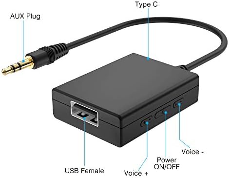 ANDTOBO USB До Aux Аудио Адаптер, 3,5 mm Машки ДО USB Женски Адаптер За Репродукција На Музика Со USB Диск Во Вашиот Автомобил