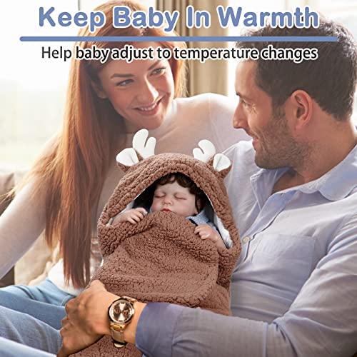 Teddy Run Baby Swaddle Claince за новороденче обвивка за 0-3M, примање ќебе, бебето за спиење на бебето, симпатичен дизајн, најважни за новороденчиња