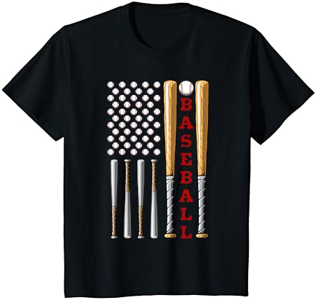 Патриотско американско американско знаме за бејзбол - маица за гроздобер бејзбол знаме
