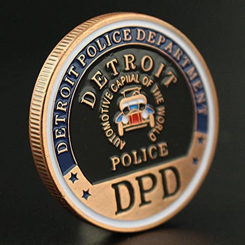 Полициски Оддел Во Детроит Сувенир Подарок Бронзена Позлатена Колекционерска Монета Комеморативна Монета