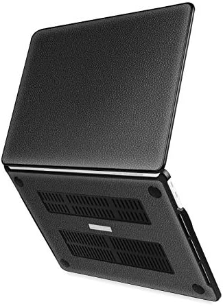 Fintie Protective Case за MacBook Pro 13 - PU кожа обложена тврда покривка за MacBook Pro 13 Inch A2159 A1989 A1706 A1708 со/без допир лента и лична карта, црна