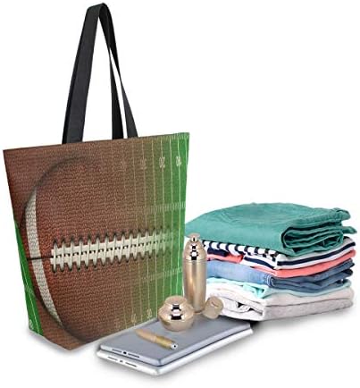 Алаза 3Д фудбалски терен платно торба за жени за жени патуваат за купување намирници со врвни рачки чанти големи количини за