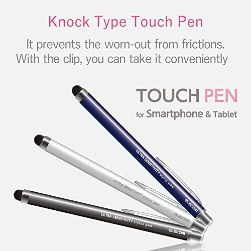 Pen Elecom P-TPCNBK Пенка за допир, ултра висока чувствителност, тип на повлекување, може да се користи со iPhone, iPad, Android, Black