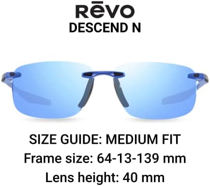 Очилата за сонце Revo се спуштаат N: Поларизирани леќи филтри UV, безмилосна рамка за правоаголник