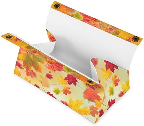 Есен јавор остава кутија за ткиво, обвивка за хартија за лице, држач за распоред на салфетка, декоративна декоративна за домашен