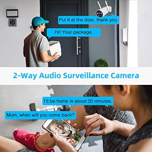 2K безжичен систем за CCTV со погон на батерии, 4MP на отворено домашна камера за надзор со базна станица, 2 безбедносни камери, откривање на движење