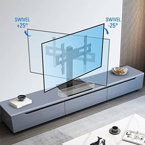 Mountup Universal TV Stand, табелата Top TV се залага за 37 до 65, 70 инчни телевизори со рамен екран - прилагодлива за висина, навалување,