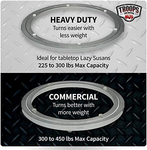 Војници BBQ Lazy Susan Thulttable Ring - Комерцијален алуминиум мрзливи сузани што лежат хардвер со единечни лежишта за топка за тешки