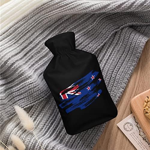 Гранџ текстура со знаме на ново Зеландер со топла вода шише со топла вода торба топла вода шише за домашен кревет