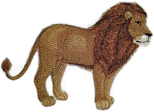 Природата ткаеше во навои, неверојатно животинско царство [портрет на лавовите] [Обичај и уникатно] везено железо на/шива лепенка [6,36 *5. 89] [направено во САД]