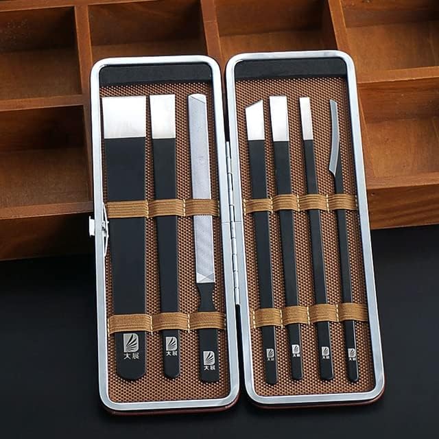 7 парчиња/поставени кожни занаетчиски нож DIY кожа резба за резба нож кожа алатка за кожа алатка за работа со нож за сечење - нож за сечење -