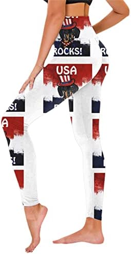 Американско знаме Патриотско нозе, женски високи половини, хеланки на знамето на САД, спортски лесни атлетски компресивни тренинзи
