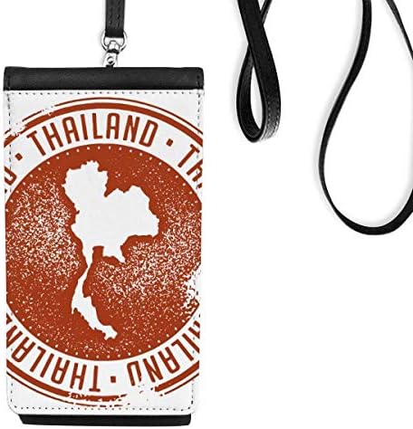 Тајландска култура ја сакам мапата со мапи телефонски паричник чанта што виси мобилна торбичка црн џеб