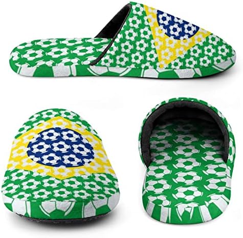 Бразил Фудбал Папучи Чевли За Жени Двобојни Влечки Куќни Лизгачки Чевли За Печатење Со Мемориска Пена