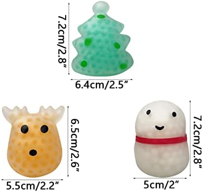 Jofan 6 пакуваат божиќни стискања топки со вода мониста големи играчки за олеснување на стресот за деца момчиња девојчиња порибници