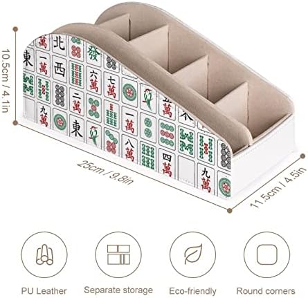 Кинески држач за далечински управувач Mahjong PU Chape Storage Croper Box за домашна десктоп