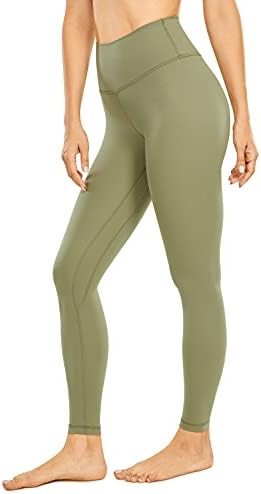 CRZ YOGA Women'sенски голо чувство меки панталони за јога 25 инчи - четкани тренинзи за тренингот 7/8 хеланки со високи половини