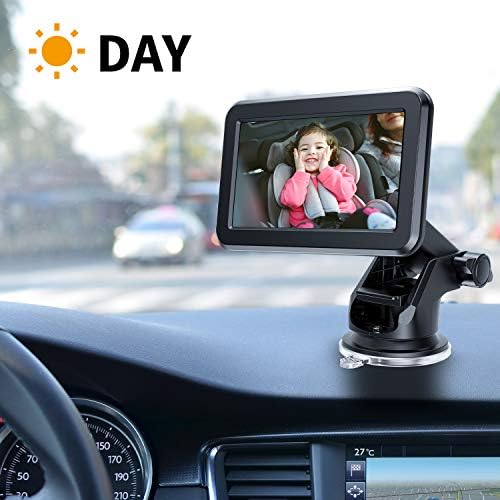 Feisike Бебе Автомобил Камера, Бебе Автомобил Огледало Со HD Широк Дисплеј &засилувач; Кристално Јасен Поглед &засилувач; Ноќ Визија &засилувач;