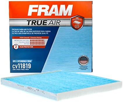 Fram Automotive замена Trueair Cabin Air Filter за патнички оддели за автомобили, бело
