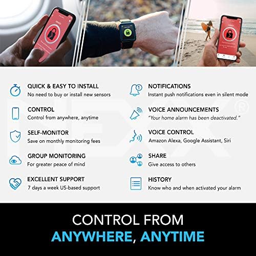 Nexx Smart Alarm Wi-Fi контролер NXAL-100-Далечински контролирајте го постојниот систем за безбедност на алармот со апликација Nexx, компатибилен