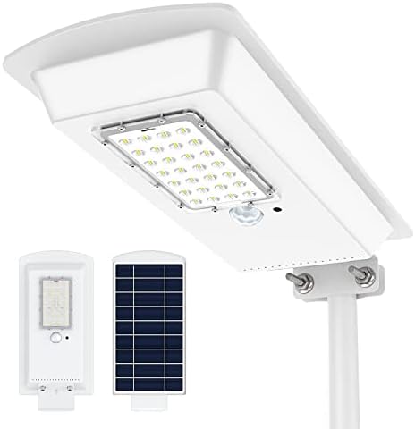Wogqx Соларна Улична Светлина, LED Улични Светла Самрак До Зори Со Сензор ЗА Движење IP65 Водоотпорна Надворешна Безбедност Соларна