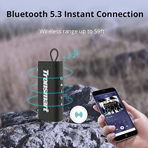 Tronsmart Protable Bluetooth звучник, Trip Mini звучник со Bluetooth 5.3, 20H Playtime, Aux, Mic, IPX7 Водоотпорни звучници, звучници