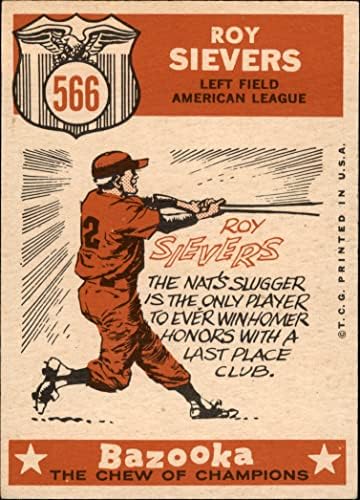 1959 Топс Бејзбол 566 Рој Сиверс како голем број одлични од картичките на Микис