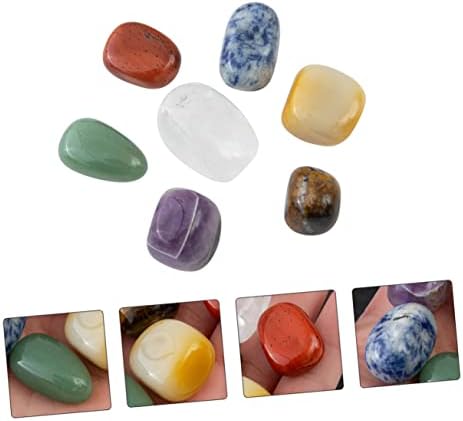 Sewacc 3pcs 7 парчиња седум чакра украси комплет за масажа комплет за срцев шарм деца подароци поставени чакра камења чакра скапоцен камен чакра камења природен кристал
