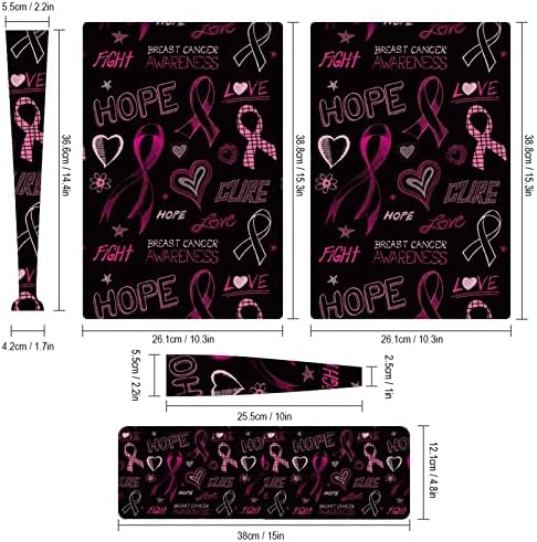 Розова Лента Свесност За Рак на Дојка 3 парчиња Налепница За Капак На Целото Тело За PS5 Дигитално Издание ЗА PS5 Конзола и Контролер